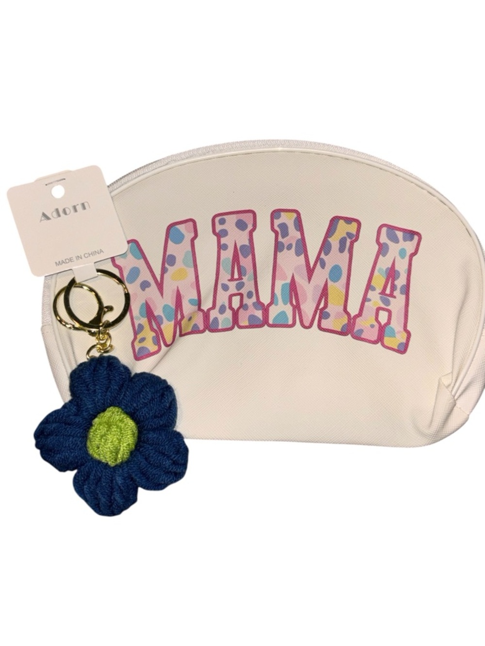 Mama cream Cosmetic Bag Keychain Pouch Daisy Charm Makeup Bag NWT Gift